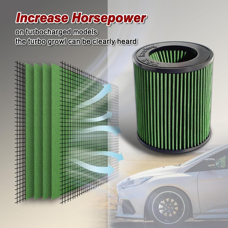 KNSPEC High Performance Air Filter Intake Compatible with Ford Focus 2009-2018 RS/ST MK3 MK3.5 Accessories,Cold Air Intake Filter - Image 3